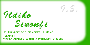 ildiko simonfi business card